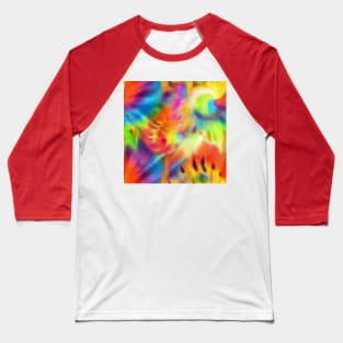 Tie-dye hippy rainbow psychedelic flower child free spirit bright and pretty pattern Baseball T-Shirt